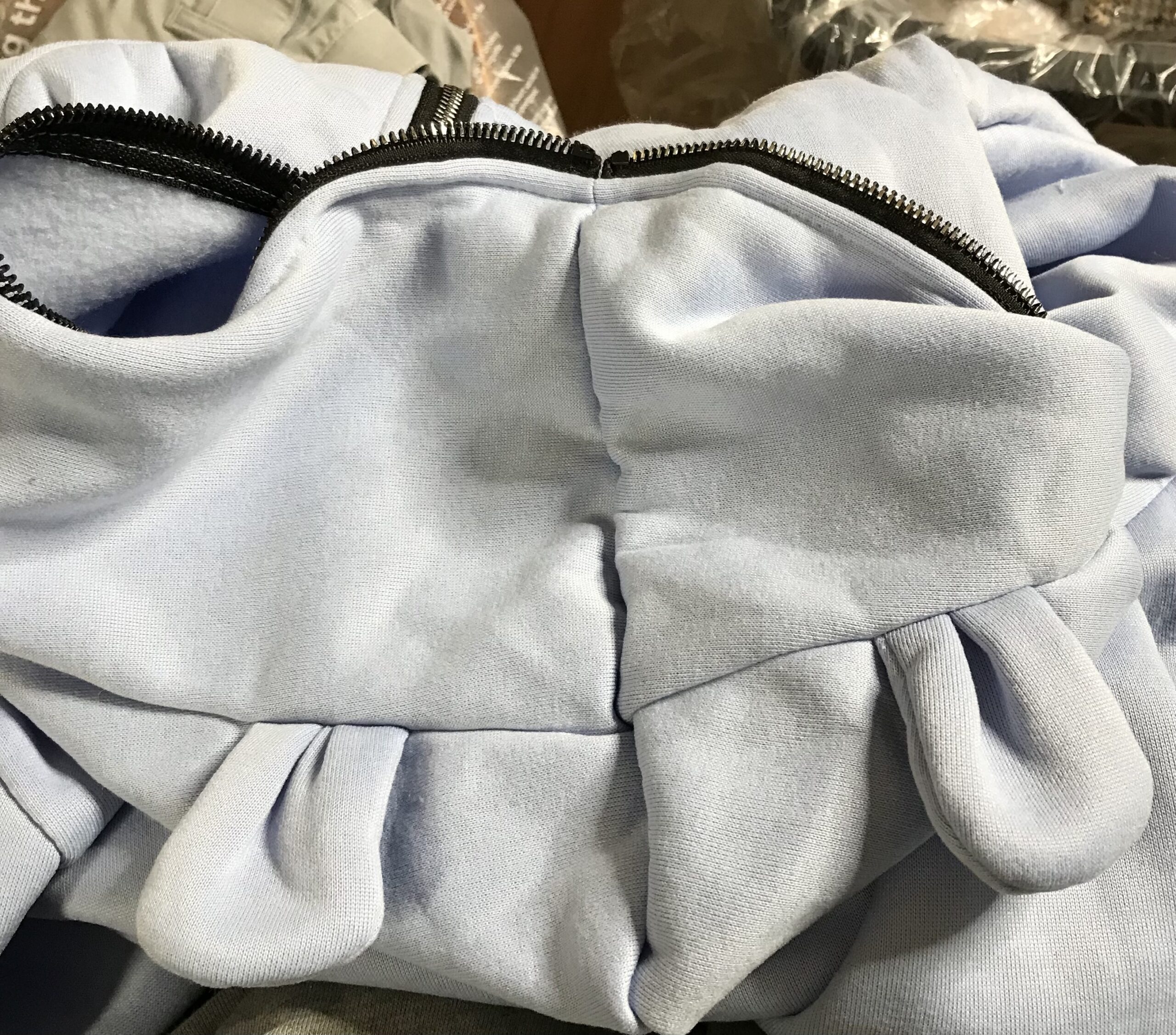 Unbranded Light Blue Hooded Sweat Jacket w/ Ears Size 1 Ultra Rare NEW - Image 5