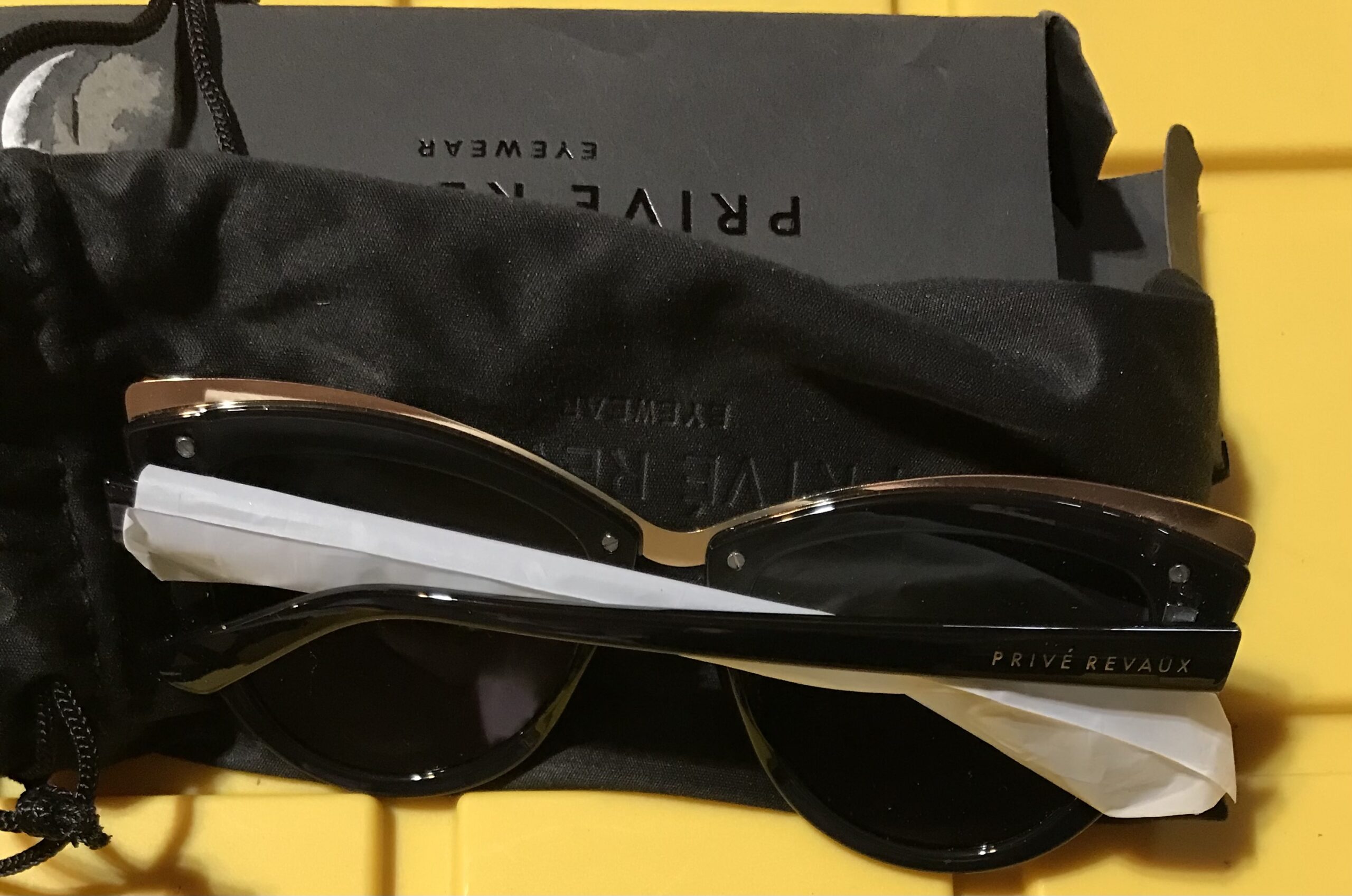 Prive Revaux Juliet Sunglasses Black Gold Accent PRV-FA-014 New - Image 8