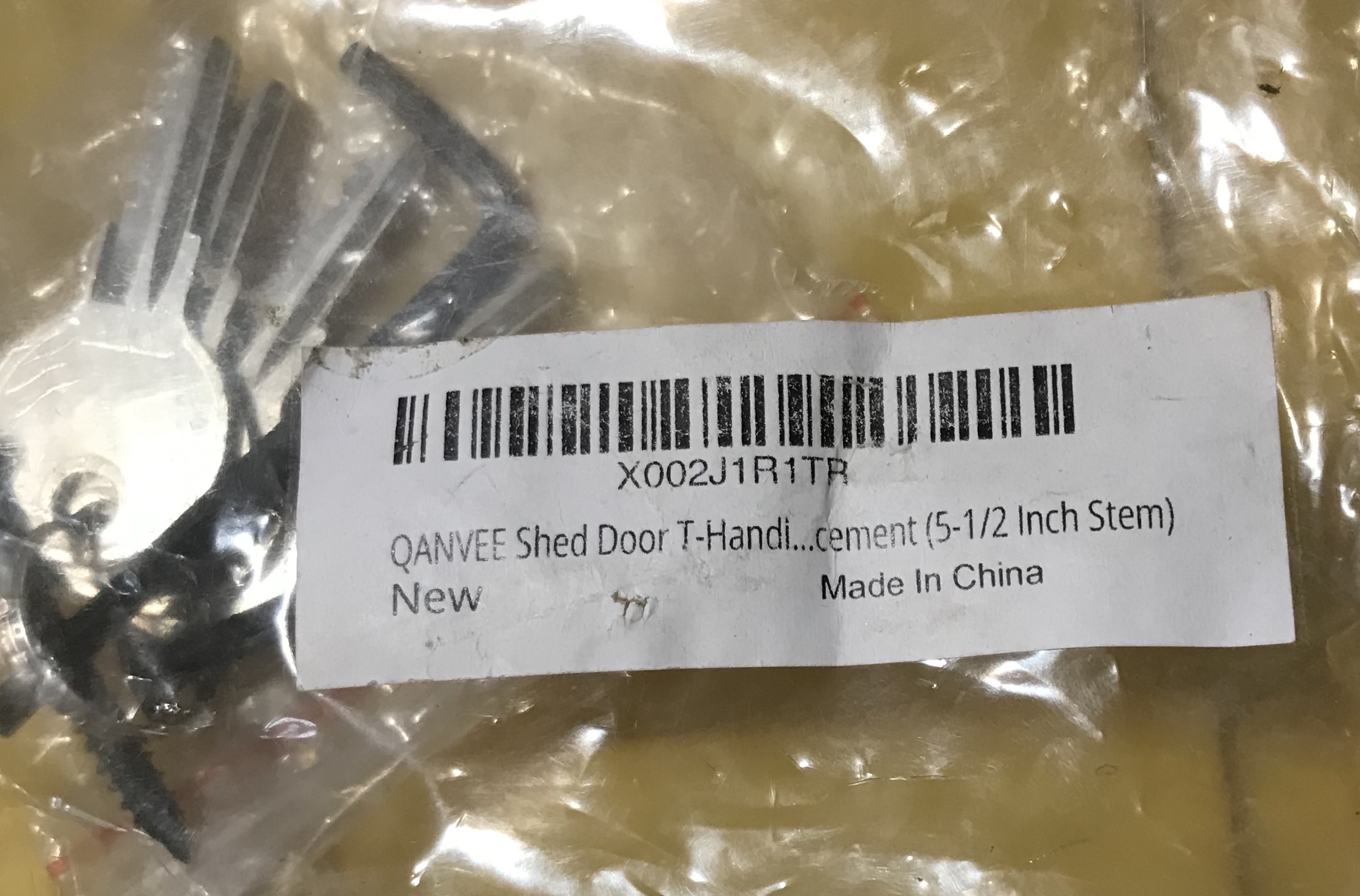 Qanvee T-Handle Shed Door Lock Kit – 5-1/2" Stem – Black – New - Image 4