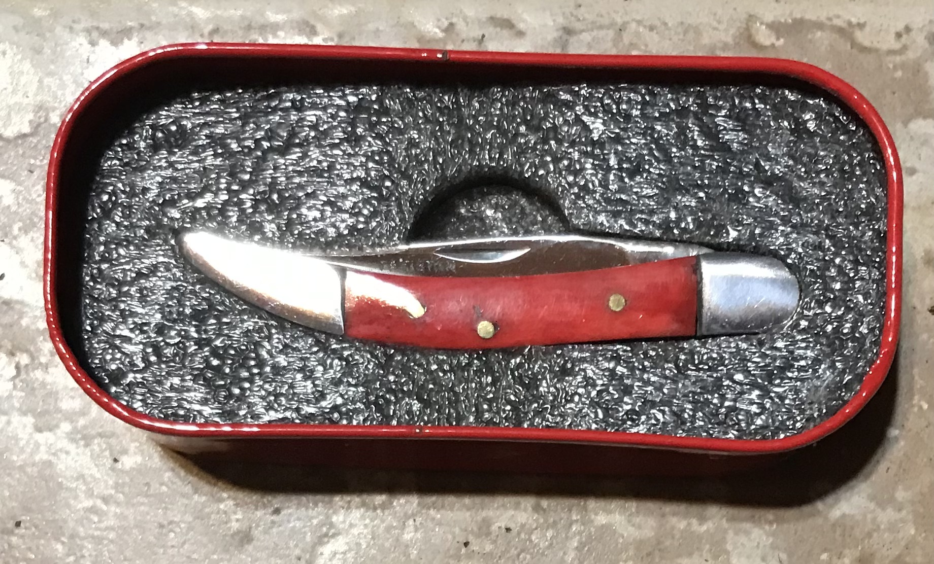 S & D Handcrafted Pocket Knife – Red, Navy, Green – Decorative Tin New - Image 11