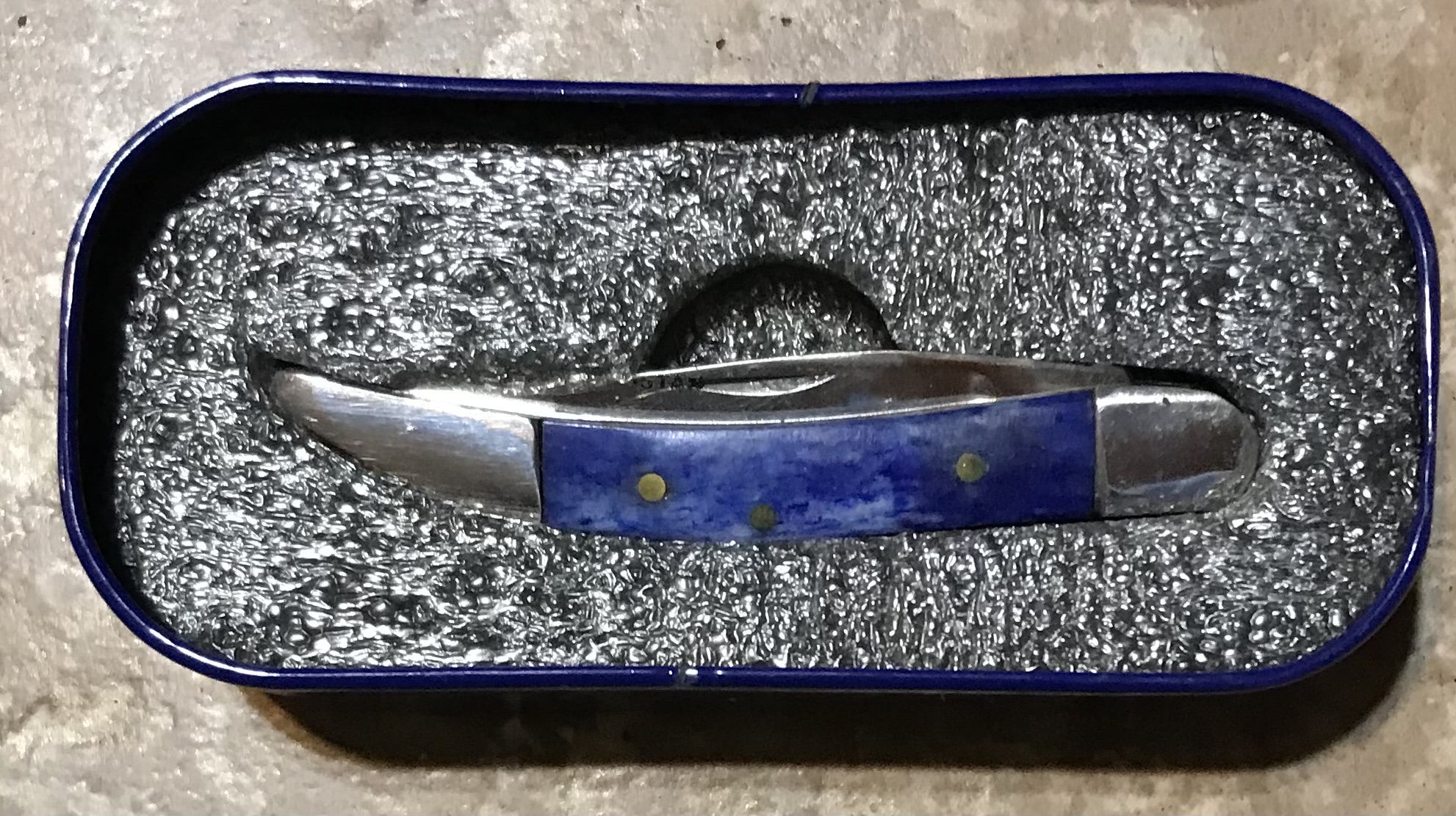 S & D Handcrafted Pocket Knife – Red, Navy, Green – Decorative Tin New - Image 12