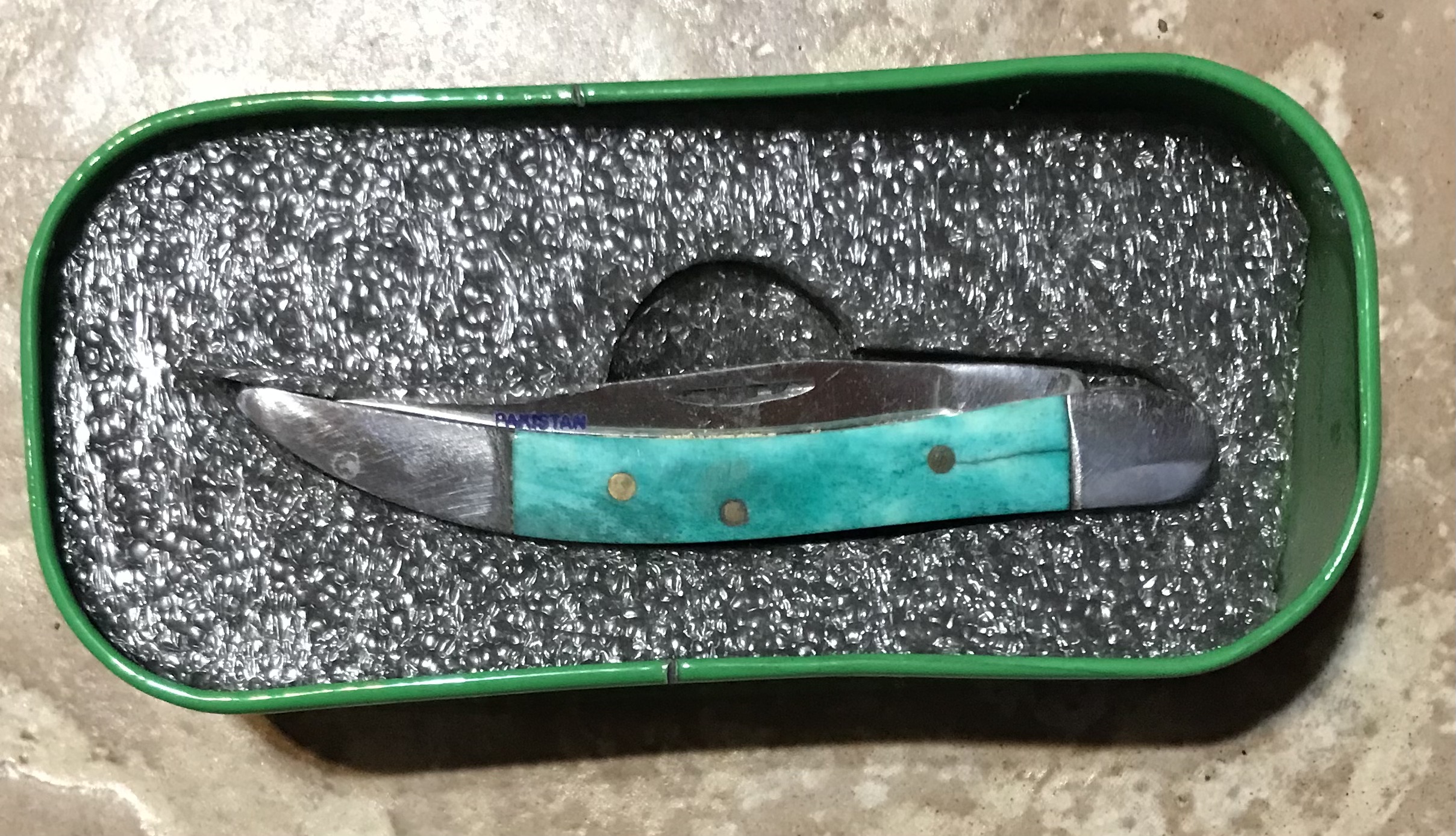 S & D Handcrafted Pocket Knife – Red, Navy, Green – Decorative Tin New - Image 13