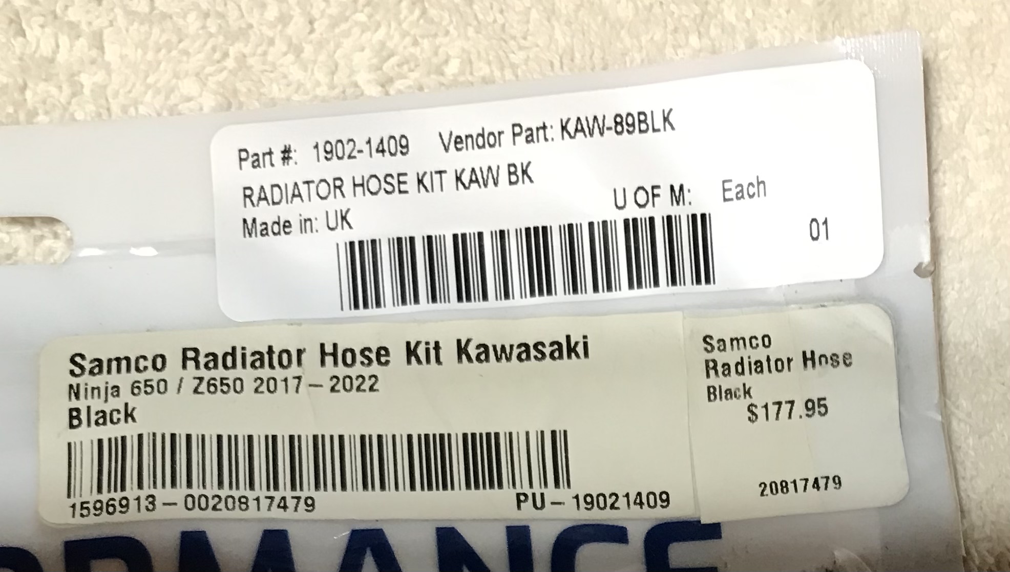 Samco Sport Radiator Hose Kit Black KAW-89BLK Kawasaki BG318007/1 - Image 8