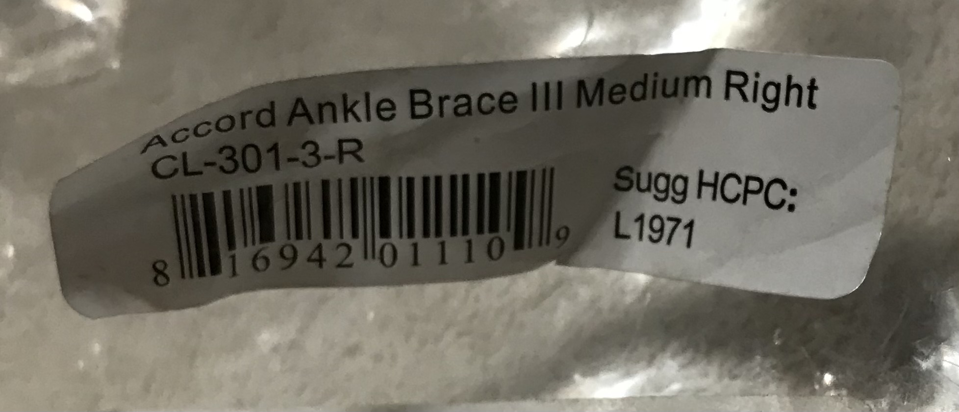 Comfortland CL Accord Ankle Brace III Black/Blue Medium L or R NEW - Image 15