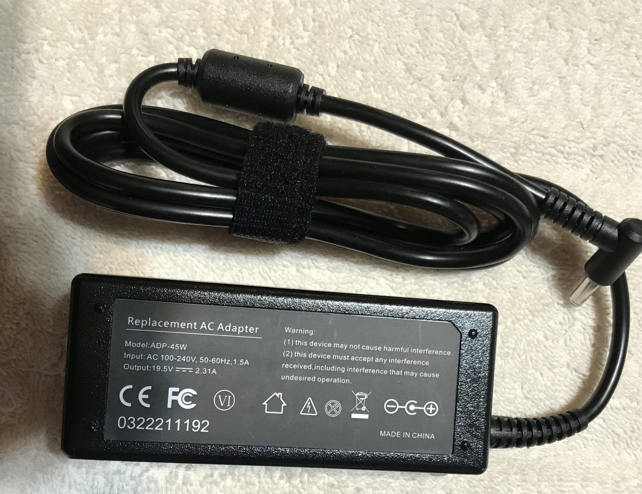 PRDHP 45W AC Adapter for HP 255 G3 19.5V 2.31A 4.5x3.0mm NEW - Image 3