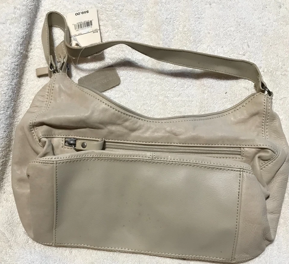 St. John's Bay Genuine Leather Shoulder Purse Bone 3097-A NEW - Image 4