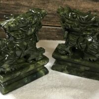 Green Jade Bookends
