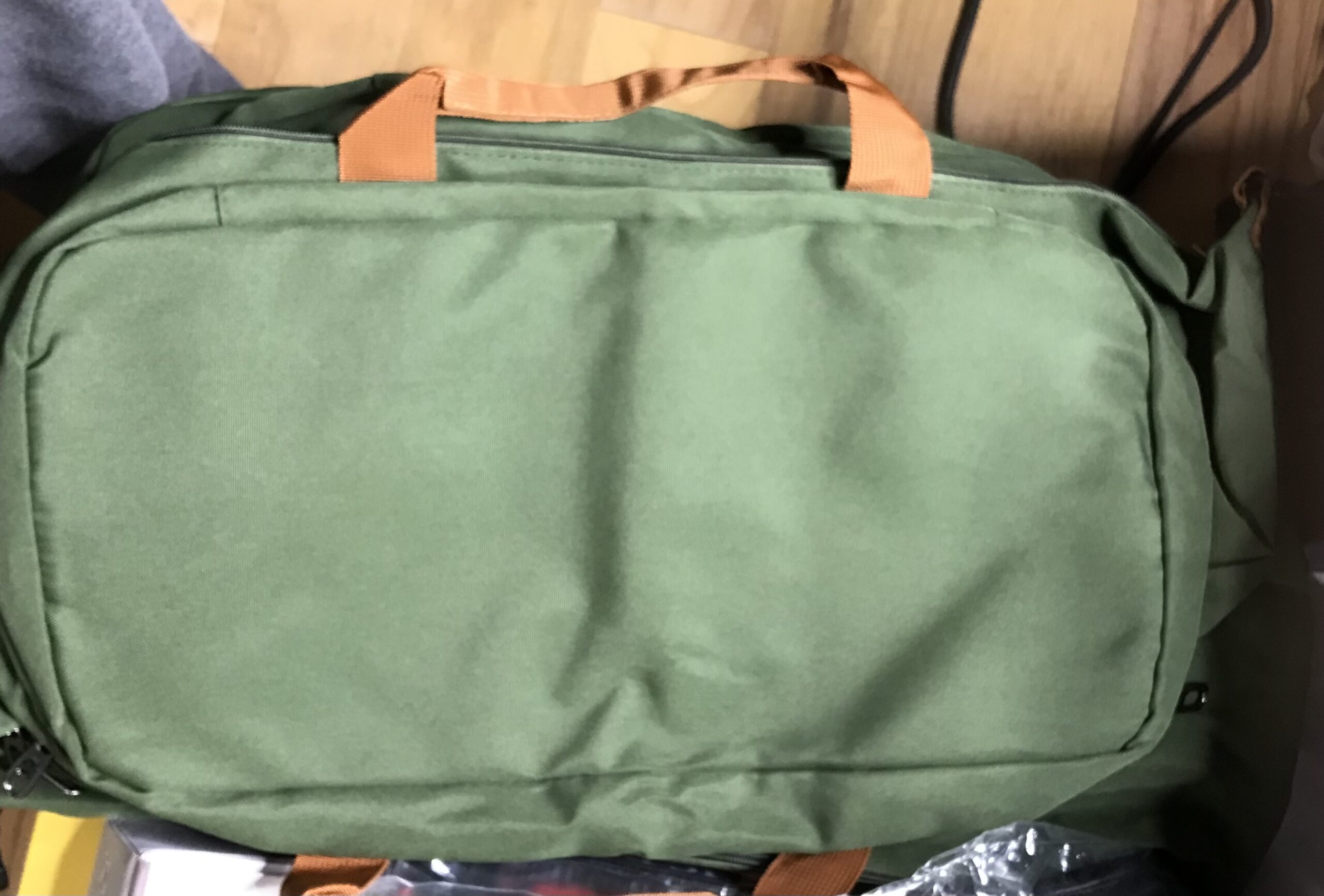 Zerushi Green Travel Duffel Bag Carry On Overnight Gym Bag w/ Shoulder Strap - Image 3