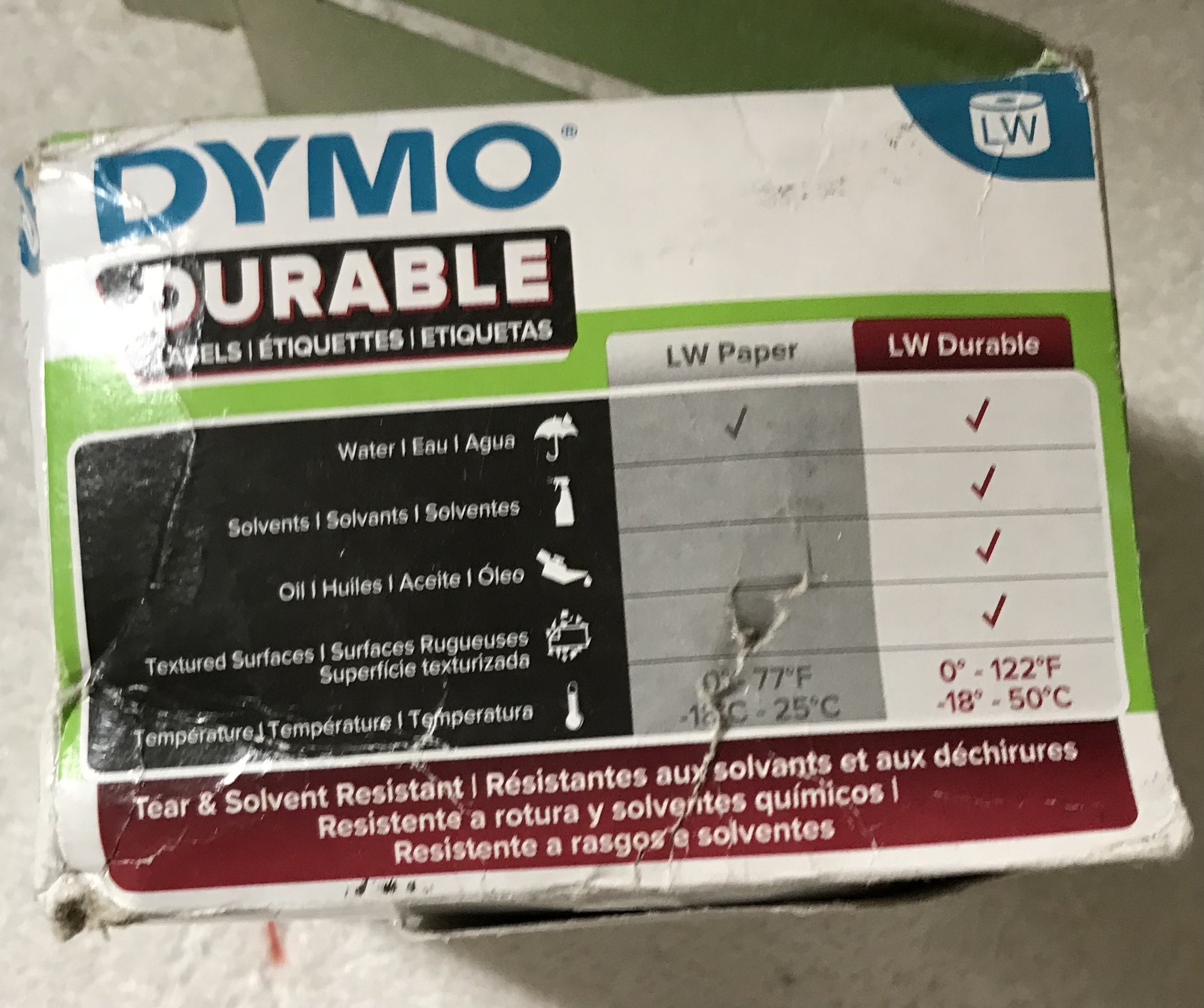 DYMO 1"x1" Durable Labels 3 Boxes 2 Rolls Each 850/Roll (5100 Labels) - Image 6
