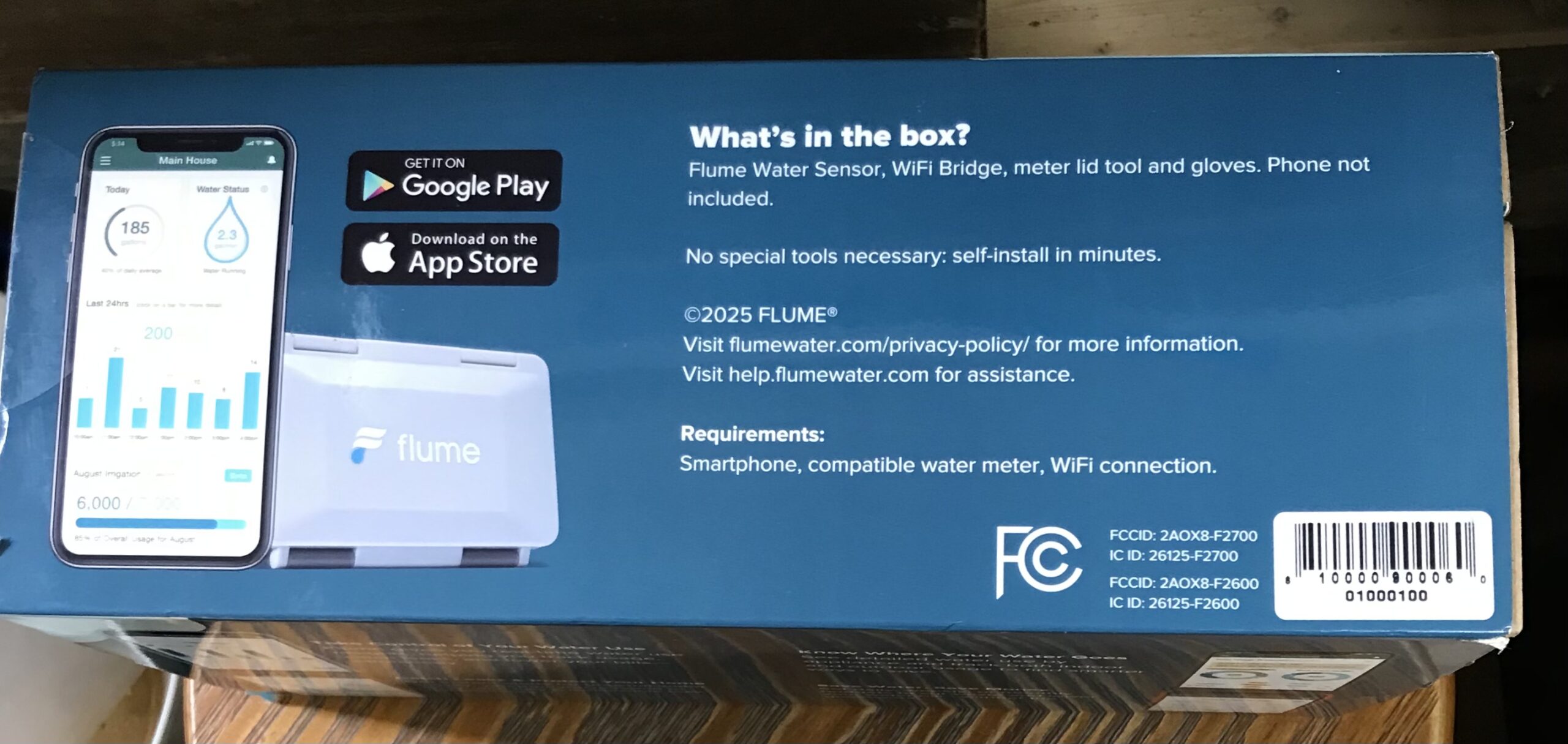 Flume Smart Water Leak Detector Flow Monitor Sensor Indoor Outdoor NEW Sealed - Image 3