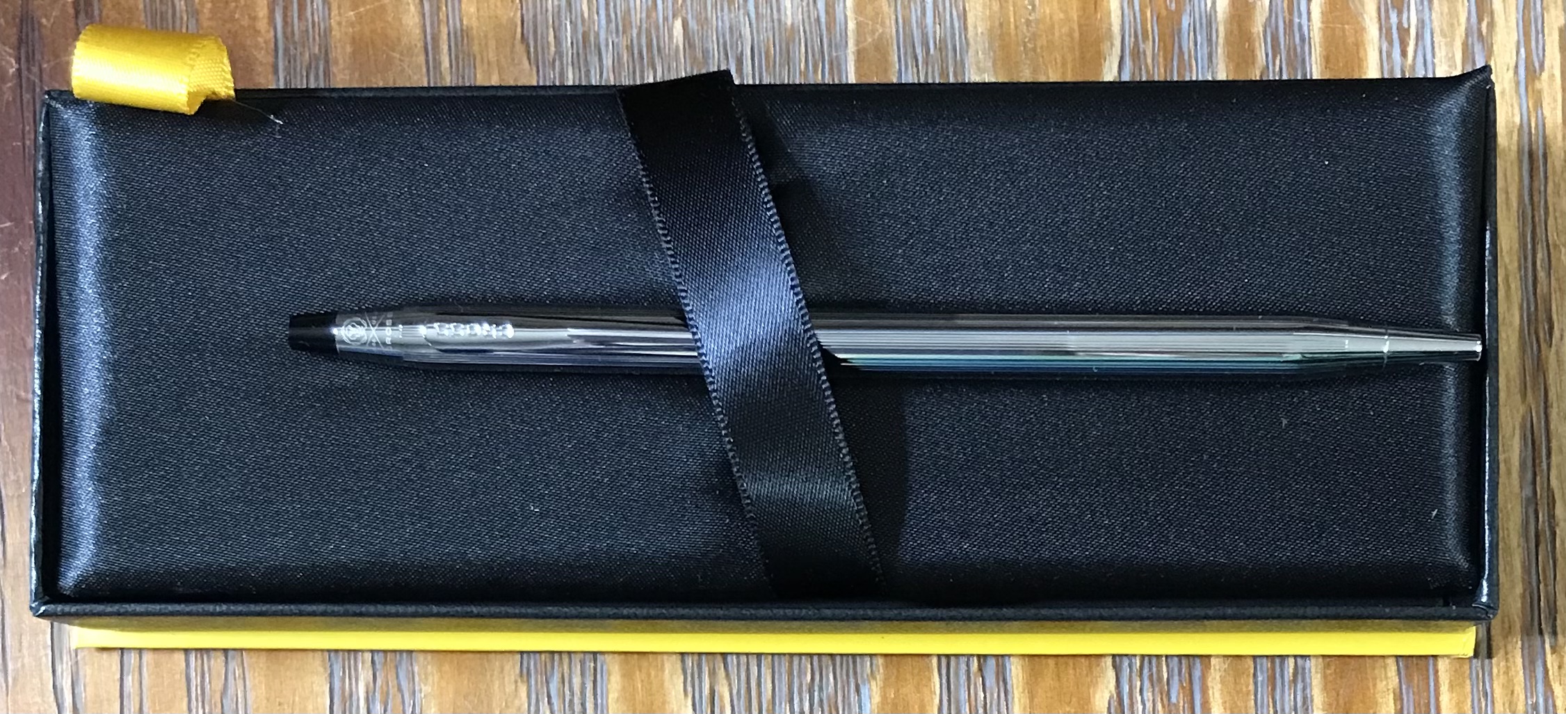 Cross Classic Century 3502 Chrome Ballpoint Pen Black Ink Silver Gift Box NEW - Image 3