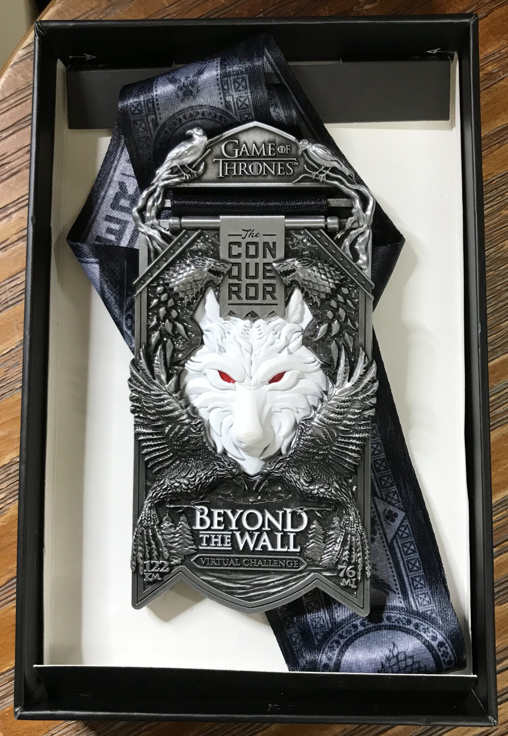 Conqueror Virtual Challenge Beyond The Wall Plaque Game of Thrones Medal Display - Image 6