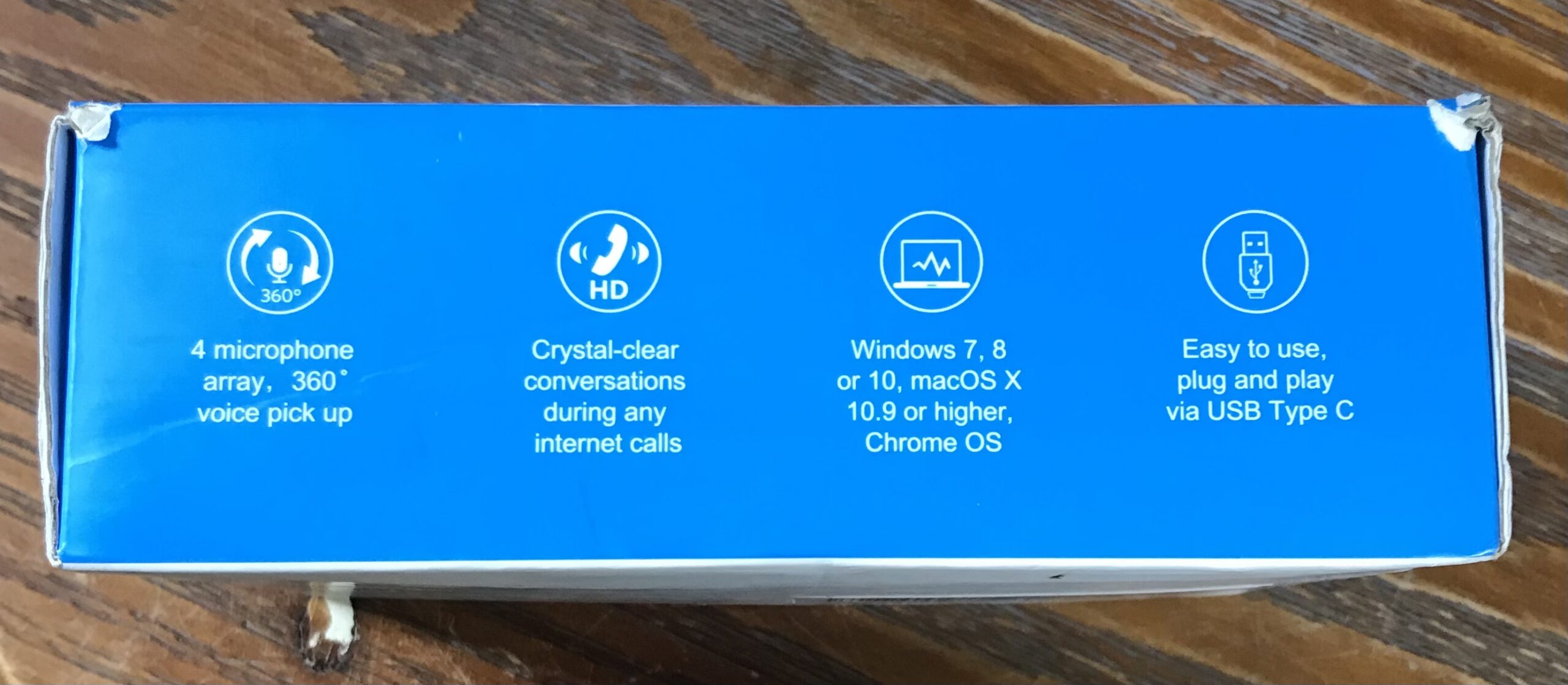 eMeet USB Speakerphone OfficeCore M0 4 Mic 260° Pickup USB-C NEW - Image 5