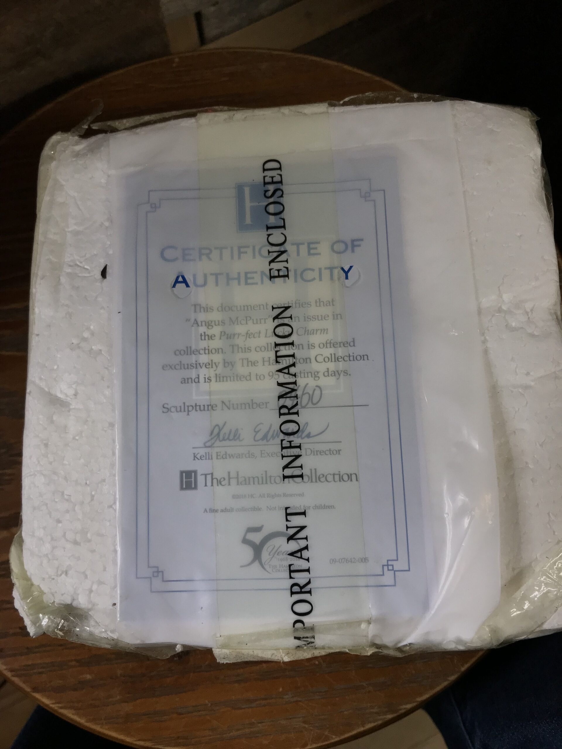 Hamilton Collection Angus McPurr Cat Figurine 0460 Retired 2018 NEW - Image 10