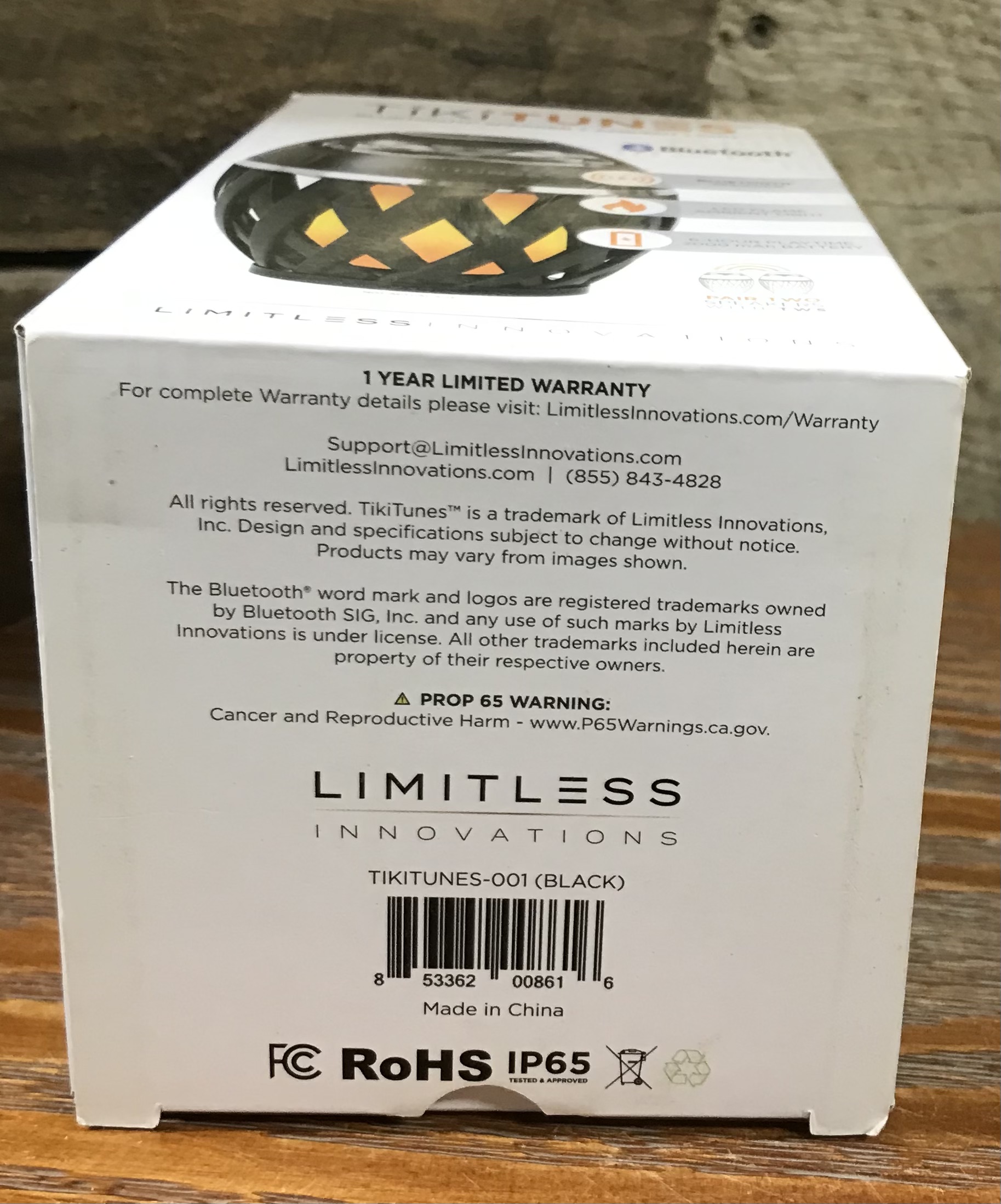 TikiTunes Bluetooth Speaker Flame LED Light 5W Portable Black NEW - Image 6