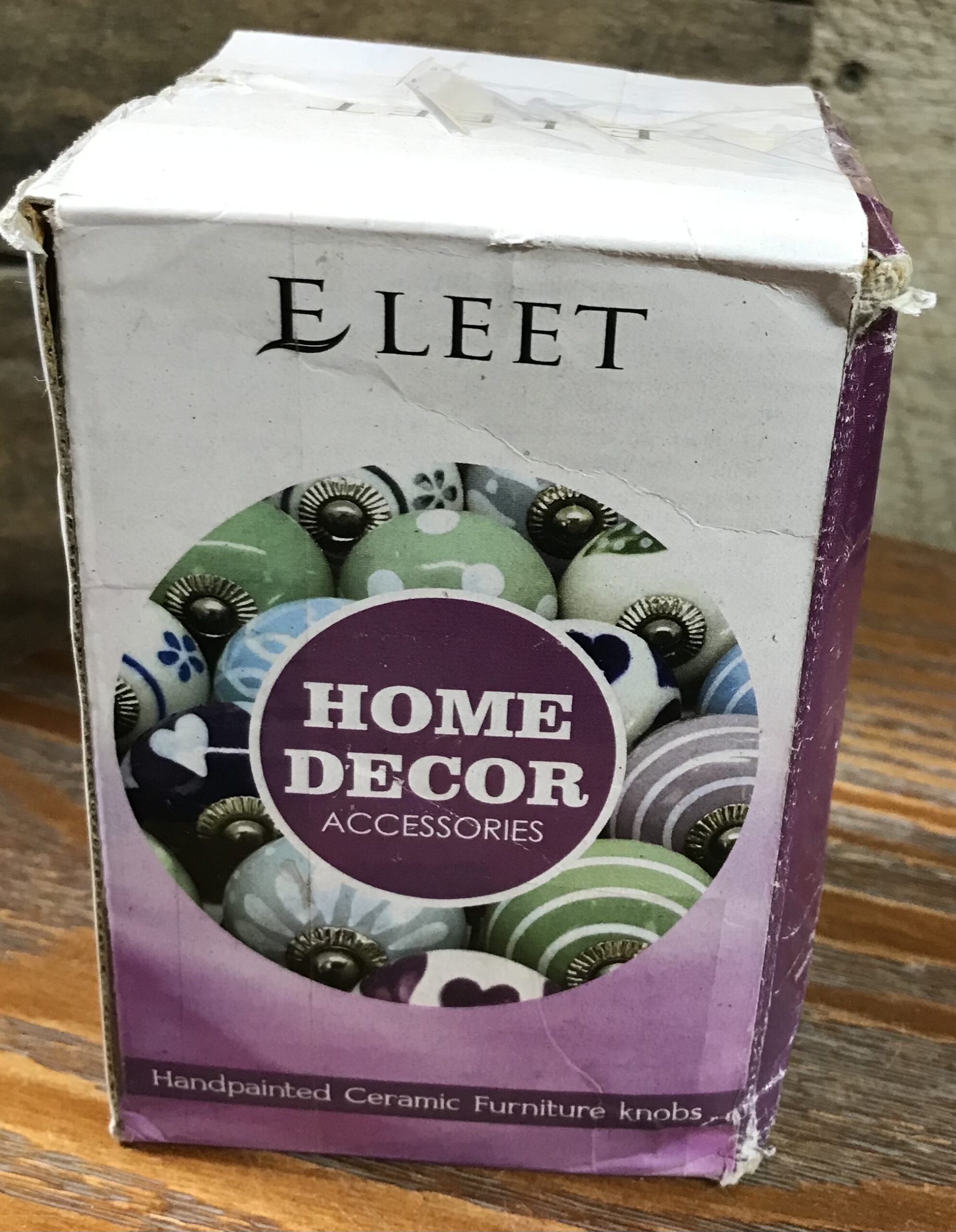 Eleet Ceramic Cabinet Knobs Hand Painted 12 Pack Mauve White NEW - Image 4