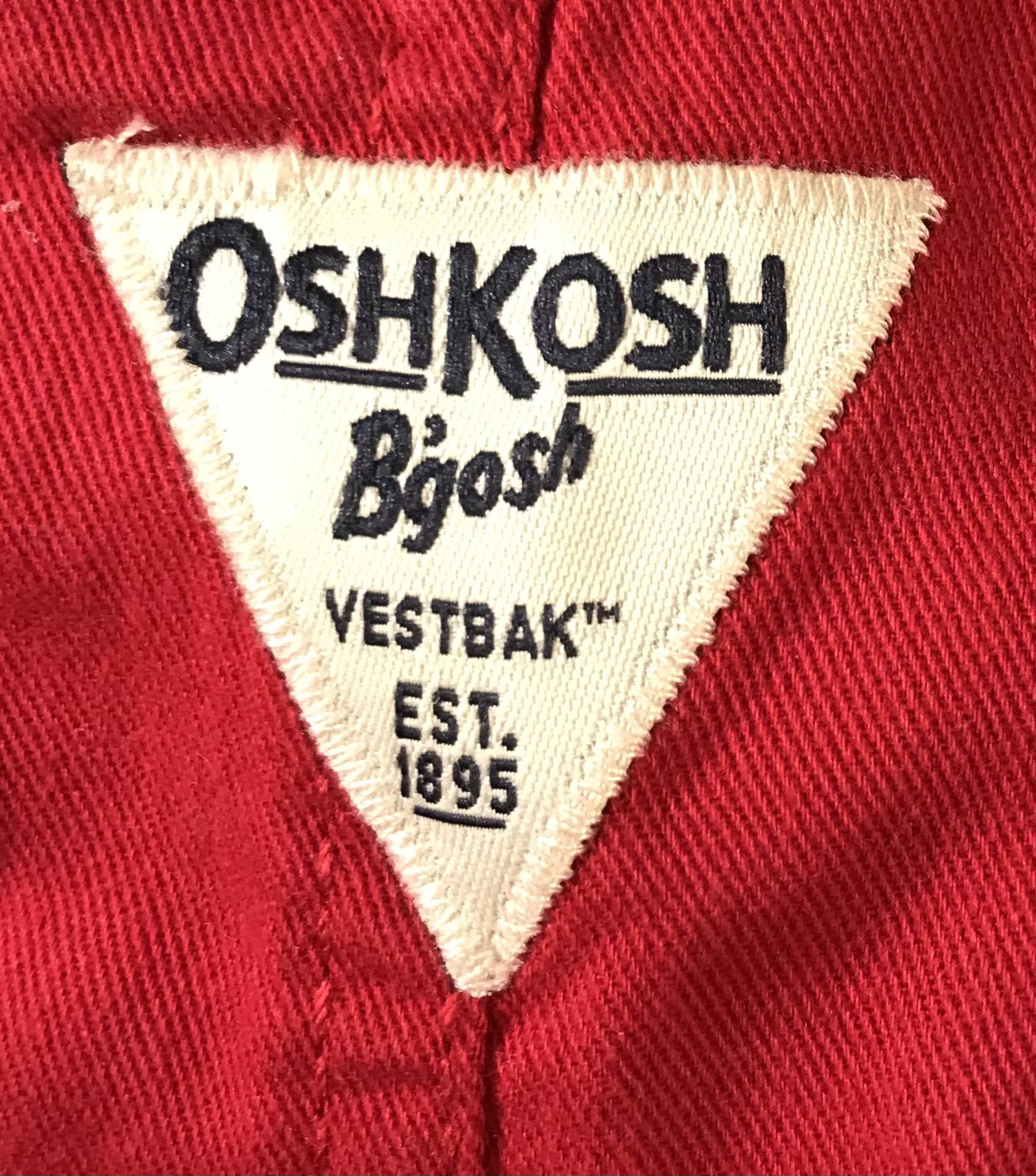 OshKosh B’Gosh Baby Girl Red Lace Trim Short Overalls 12M NEW - Image 4