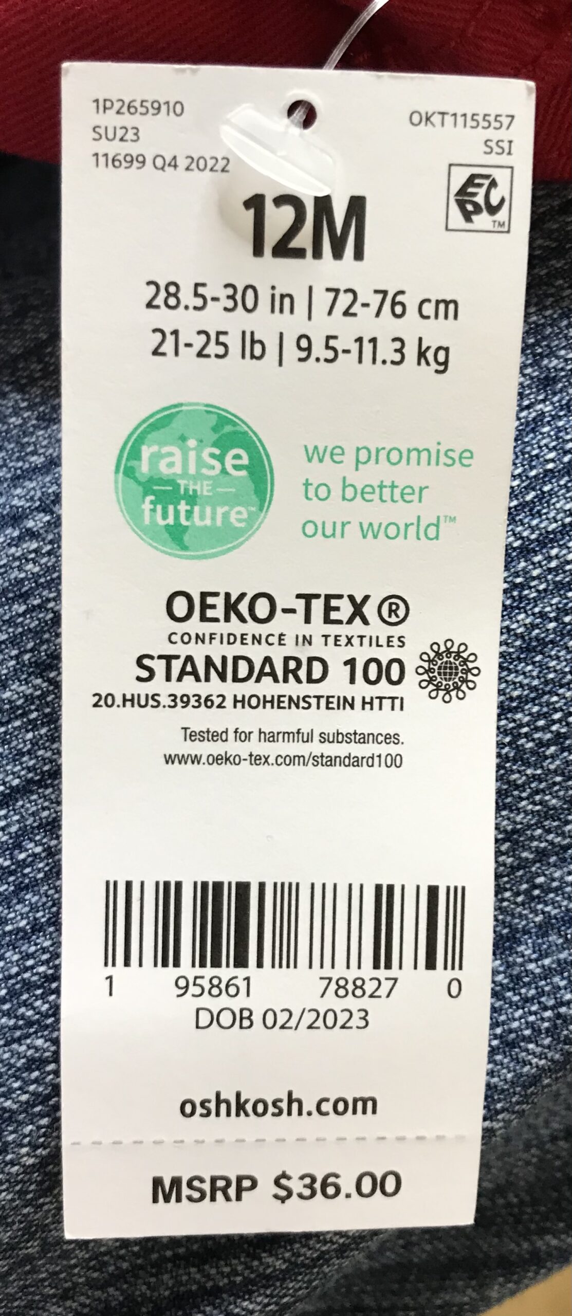 OshKosh B’Gosh Baby Girl Red Lace Trim Short Overalls 12M NEW - Image 6