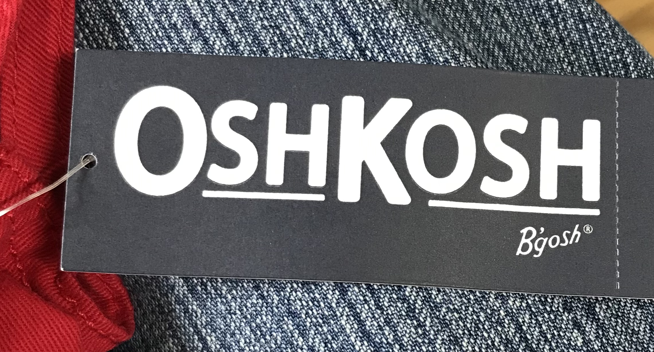 OshKosh B’Gosh Baby Girl Red Lace Trim Short Overalls 12M NEW - Image 7