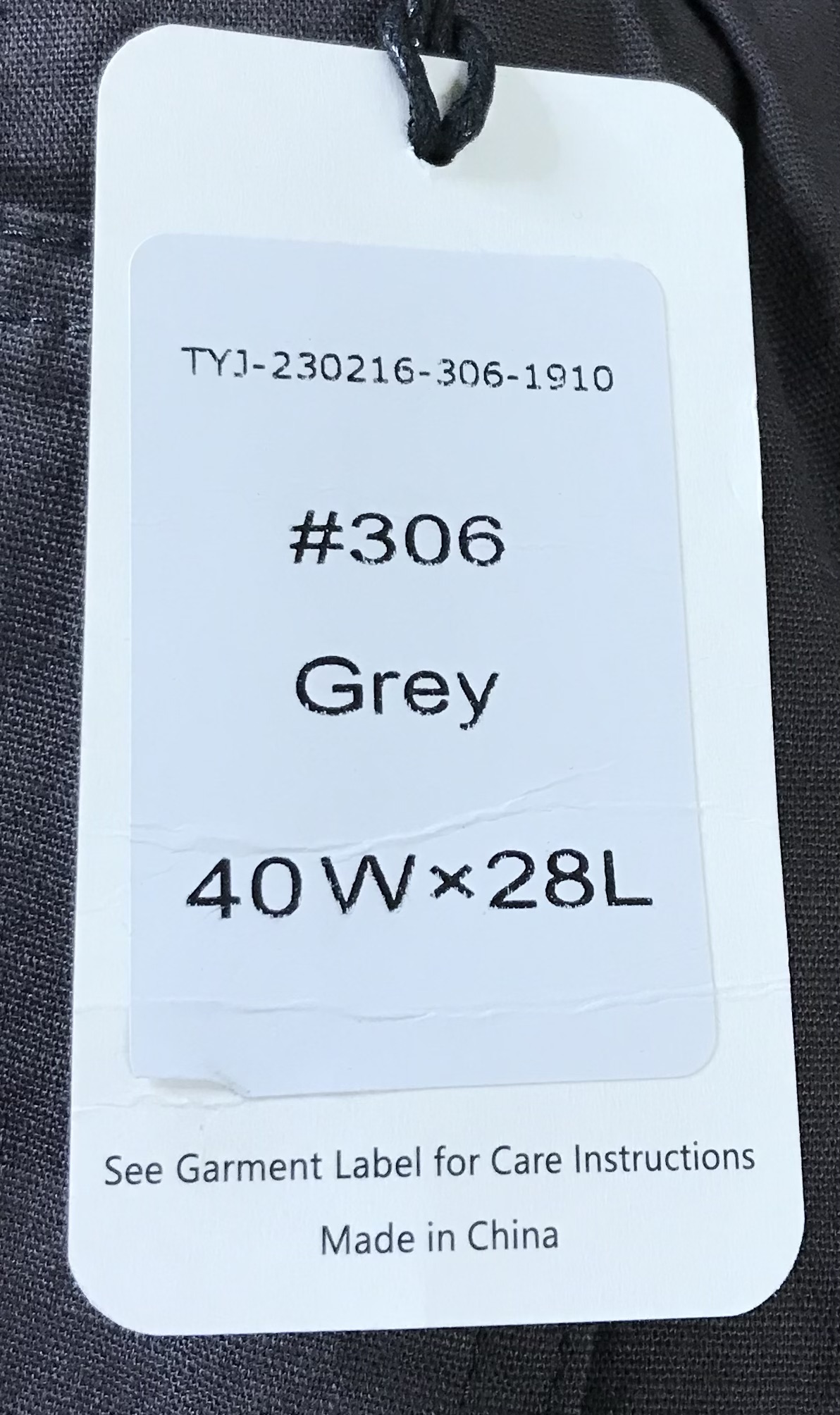 Soojun Gray Pants Mens 40x28 Casual Dress Slacks #306 NEW - Image 5