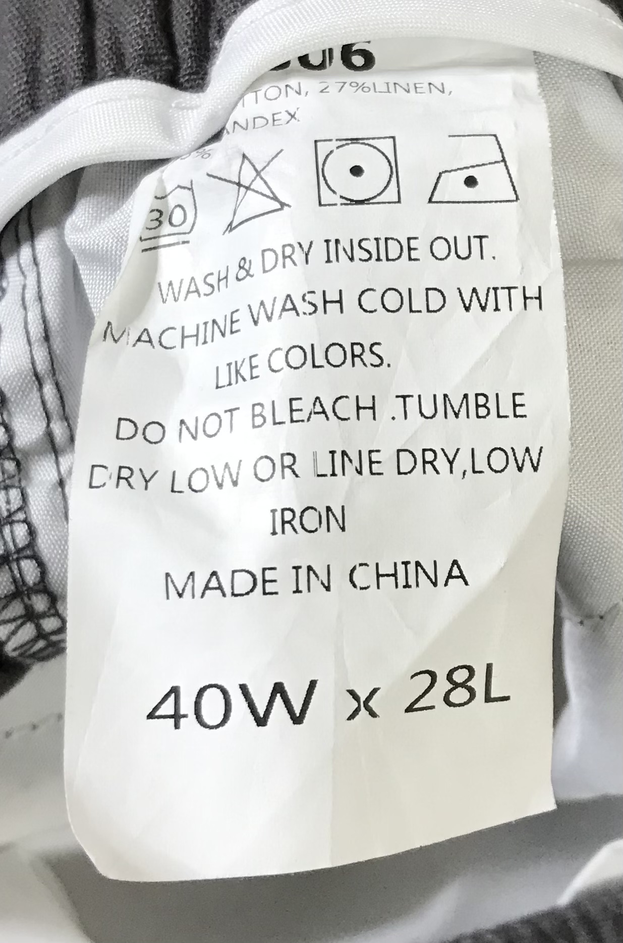 Soojun Gray Pants Mens 40x28 Casual Dress Slacks #306 NEW - Image 7