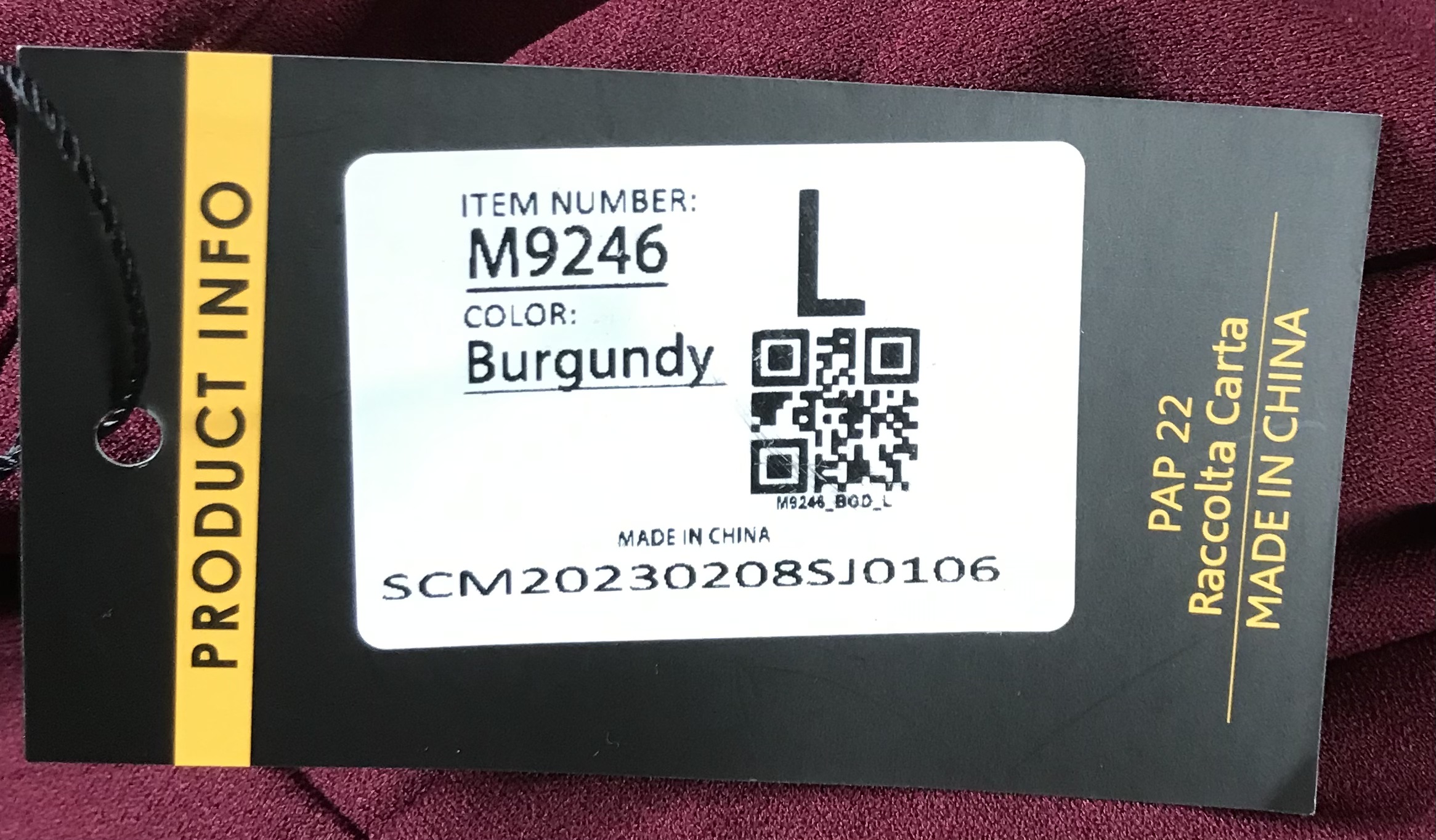 Miusol Burgundy Dress Sz L Elegant Party Evening M9246 NEW - Image 5