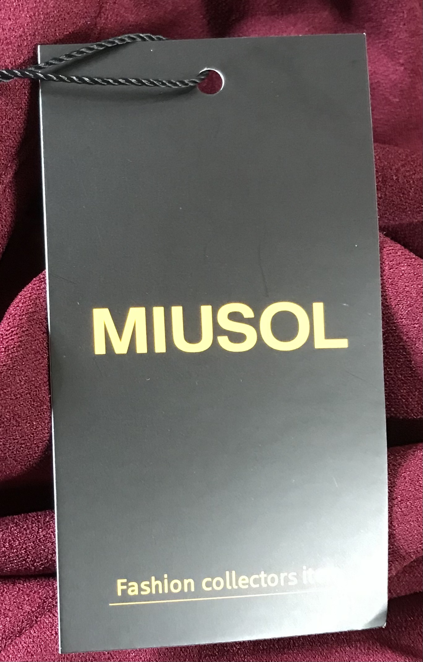 Miusol Burgundy Dress Sz L Elegant Party Evening M9246 NEW - Image 6