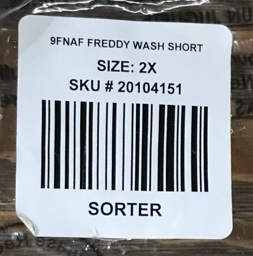 Five Nights at Freddy's Fleece Shorts Security Breach Wash Red/Burgundy Sz 2X NEW - Image 3