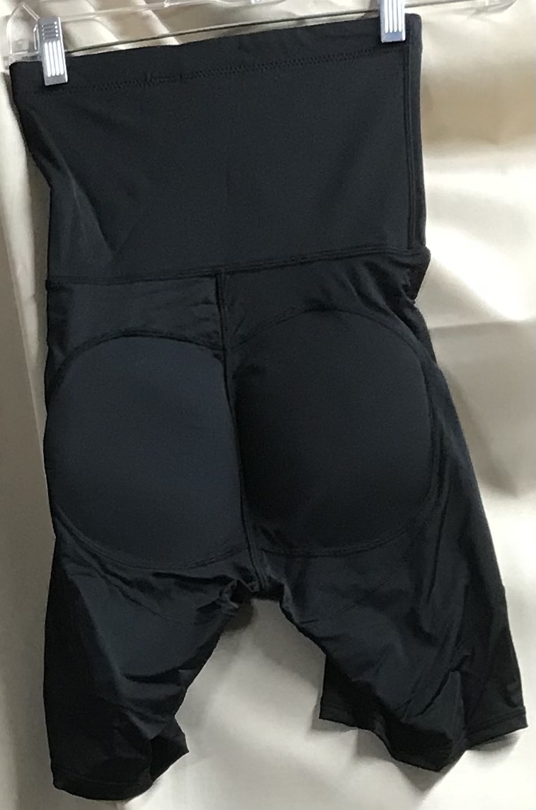 Men High Waisted Boxer Shorts Removable Pad Black Shiny Sz S NEW - Image 3