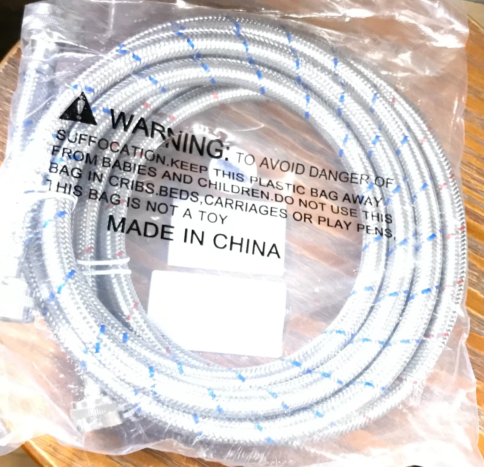 Premium 6ft Washing Machine Hoses SS304 Stainless Steel Red Blue NEW - Image 3