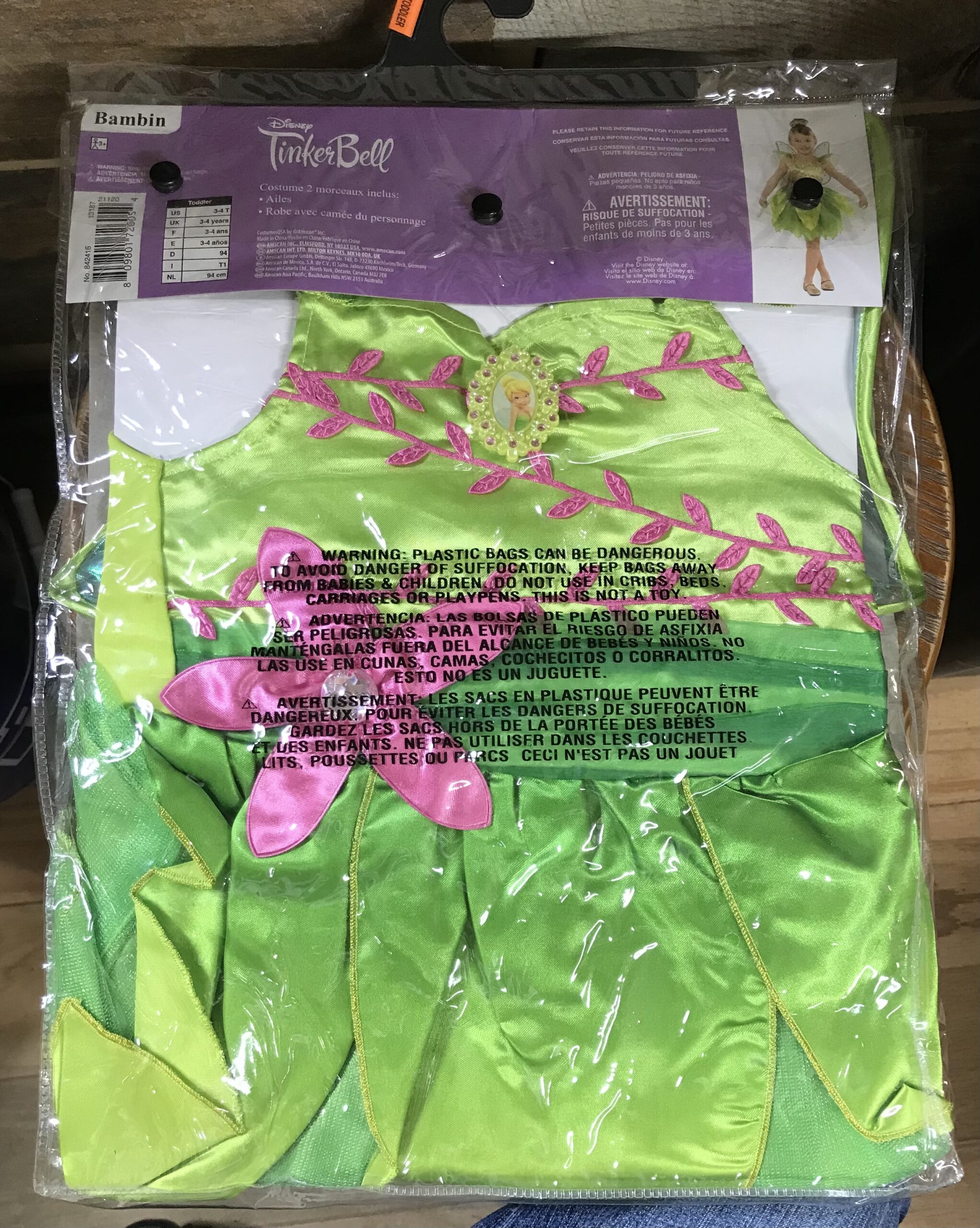 Disney Tinker Bell Toddler 2Pc Costume Size 3-4 NEW - Image 4