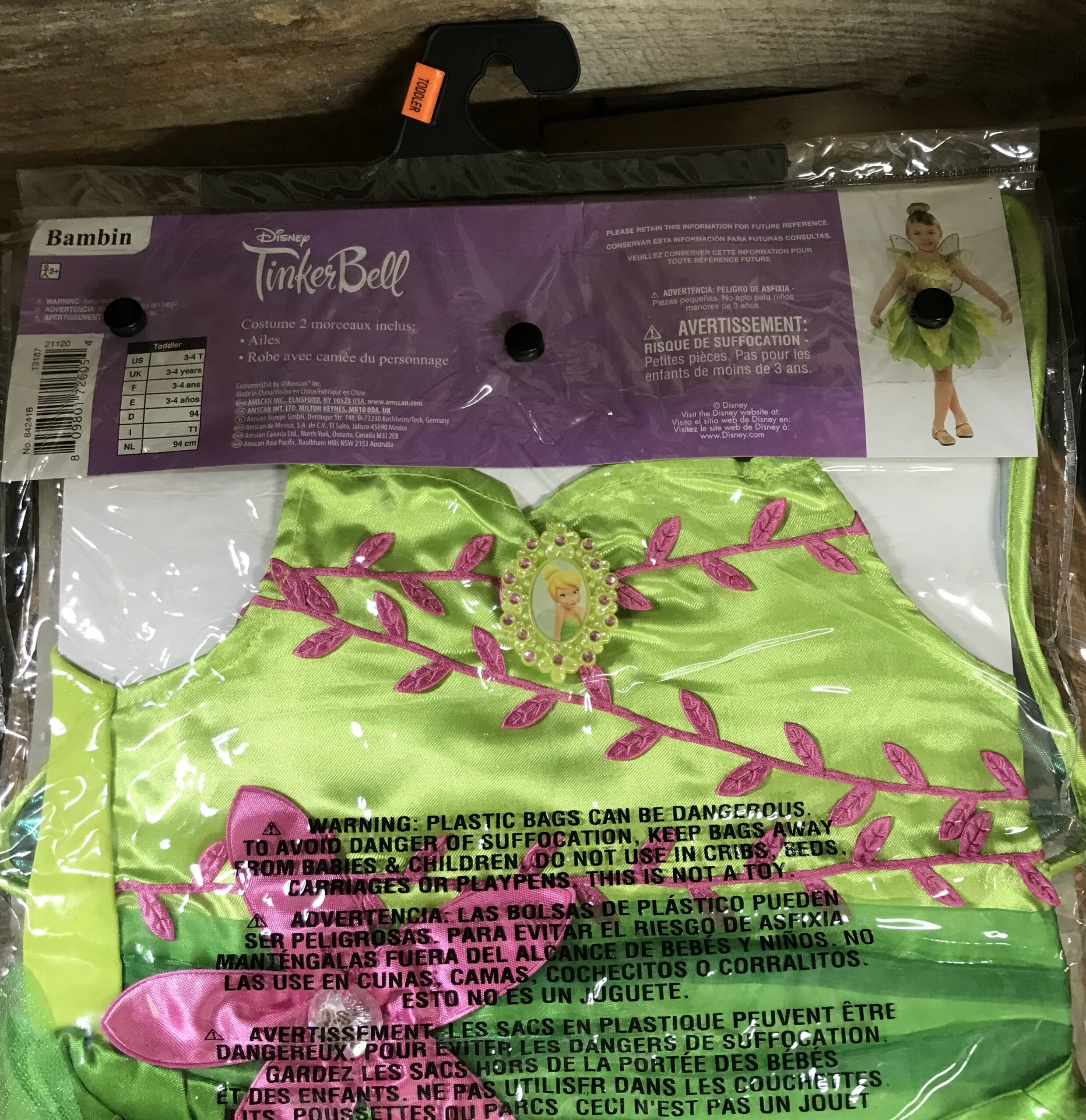 Disney Tinker Bell Toddler 2Pc Costume Size 3-4 NEW - Image 6