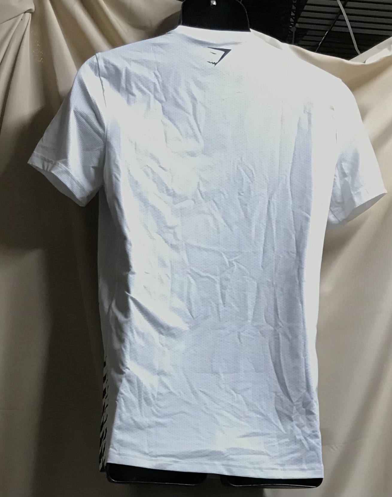 Gymshark Mens White T-Shirt Black Side Stripes XS NEW - Image 3