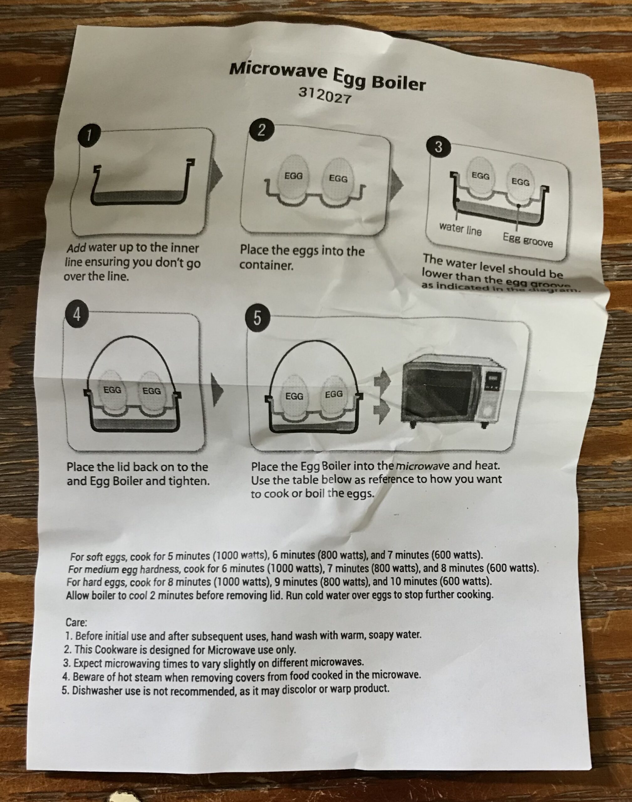 Microwave Egg Boiler White Egg Shape Model 312027 NEW - Image 5