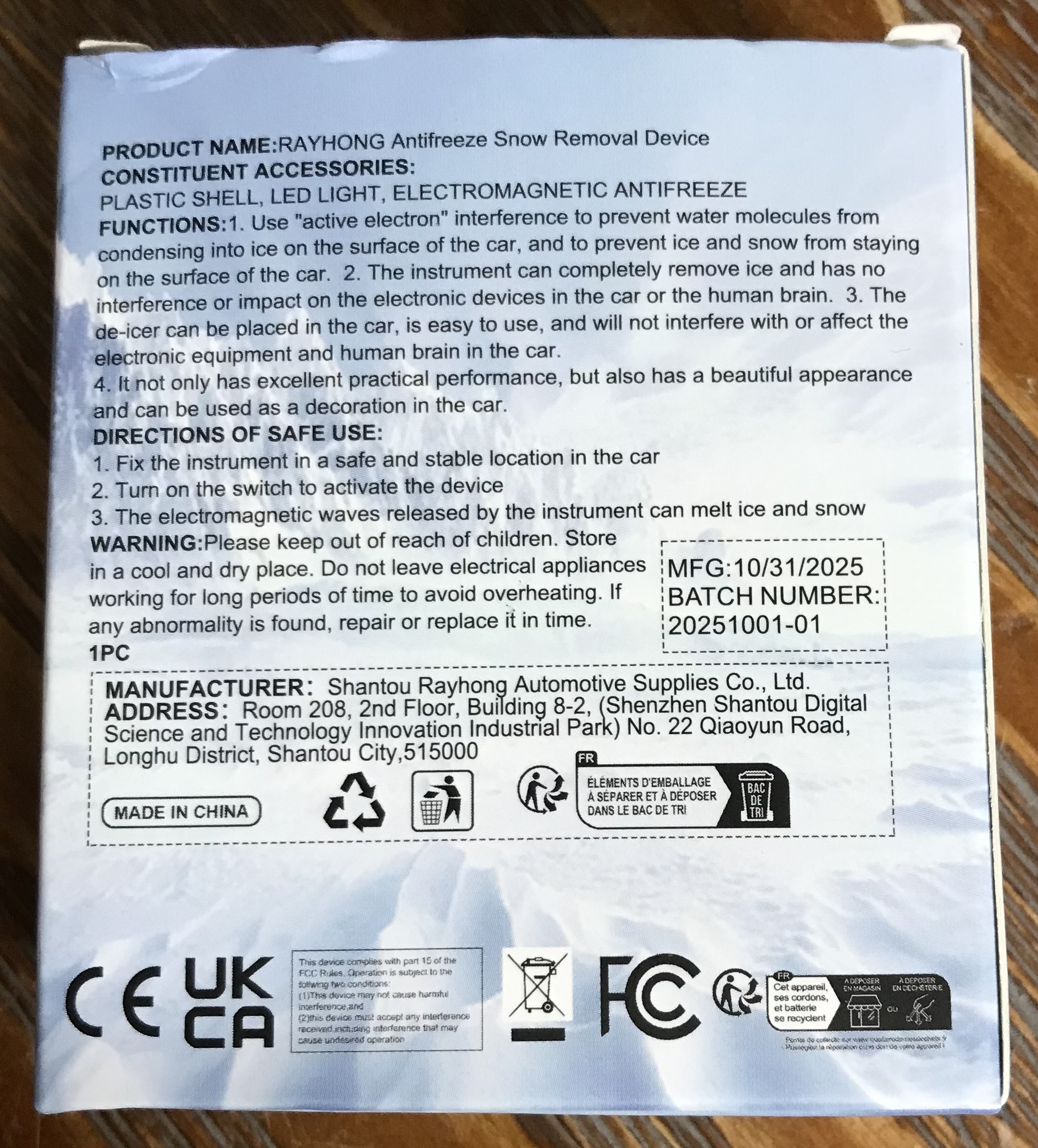 Rayhong Electromagnetic Antifreeze Snow Removal Device 2 Pack NEW - Image 3