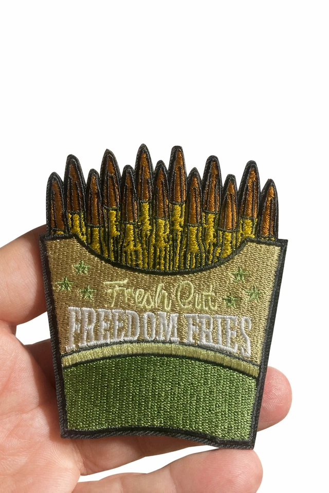 3x3.5 Fresh Cut Freedom Fries Hook-and-Loop Closure Patch - Image 4
