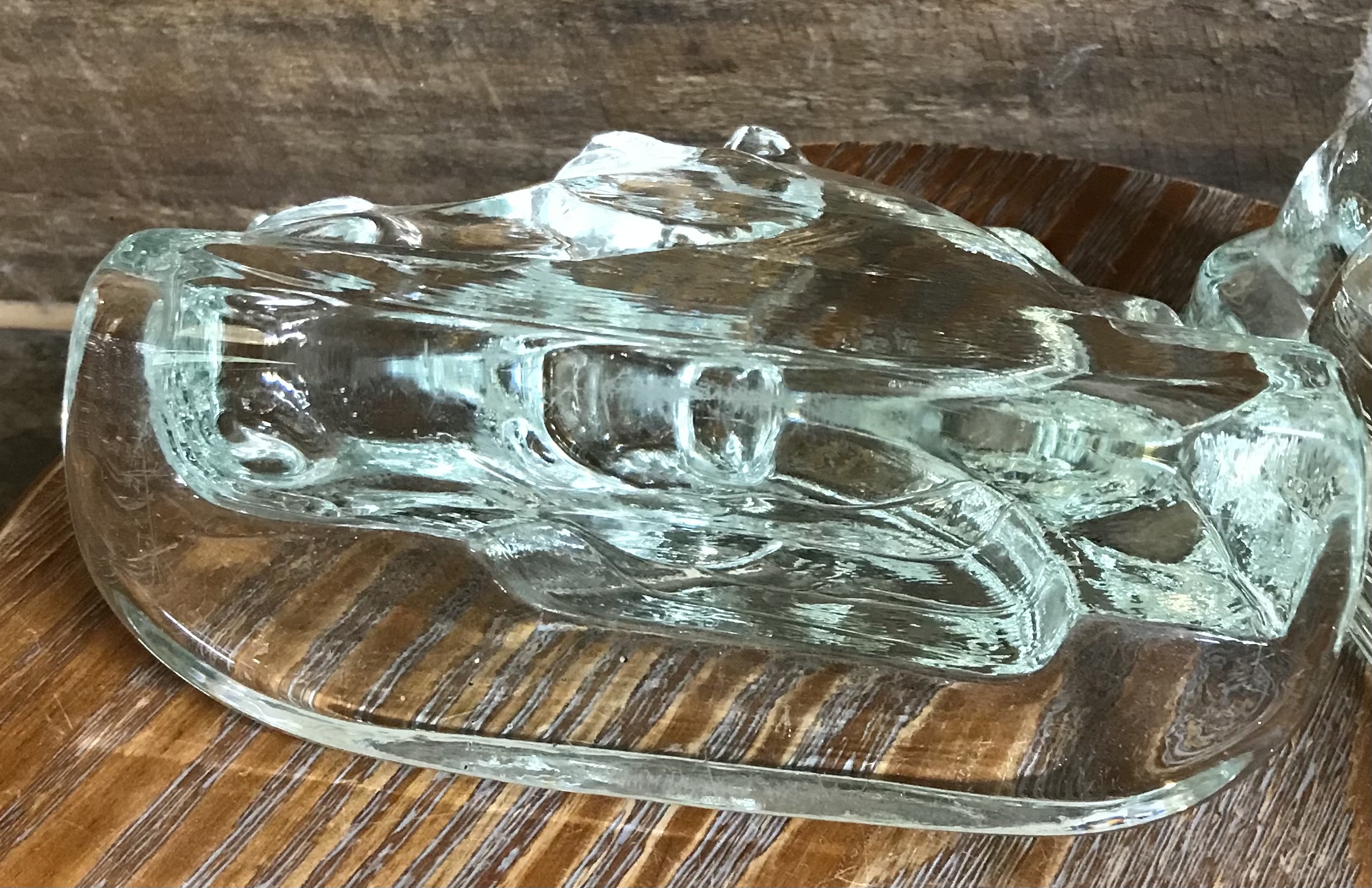 Horse Head Glass Bookends Clear Decorative Set NEW - Image 6