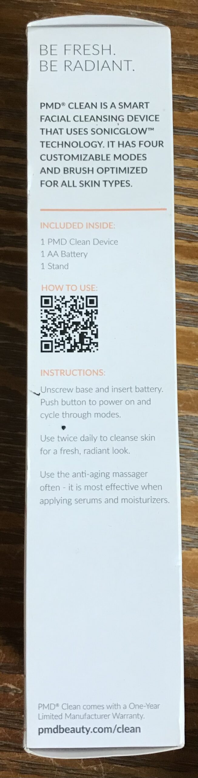 PMD Clean Smart Facial Cleansing Device Warmth Peach NEW - Image 3