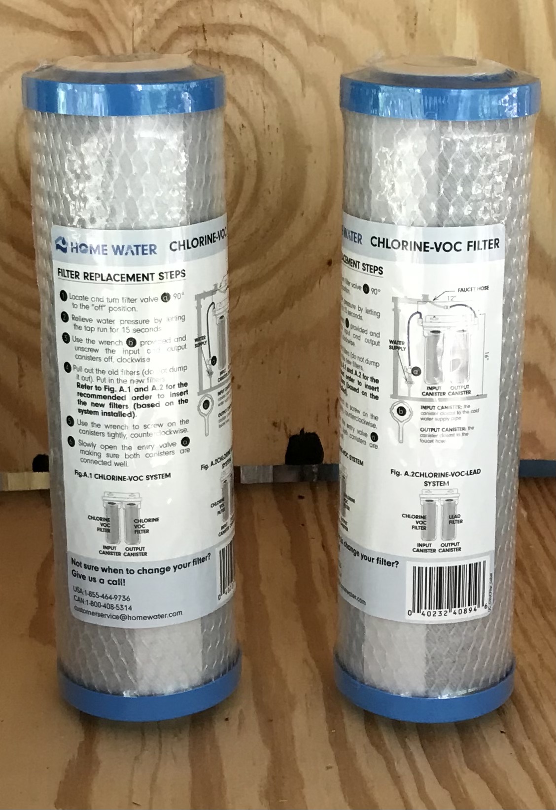 Home Water Chlorine VOC Replacement Water Filter Set of 2 NEW - Image 4