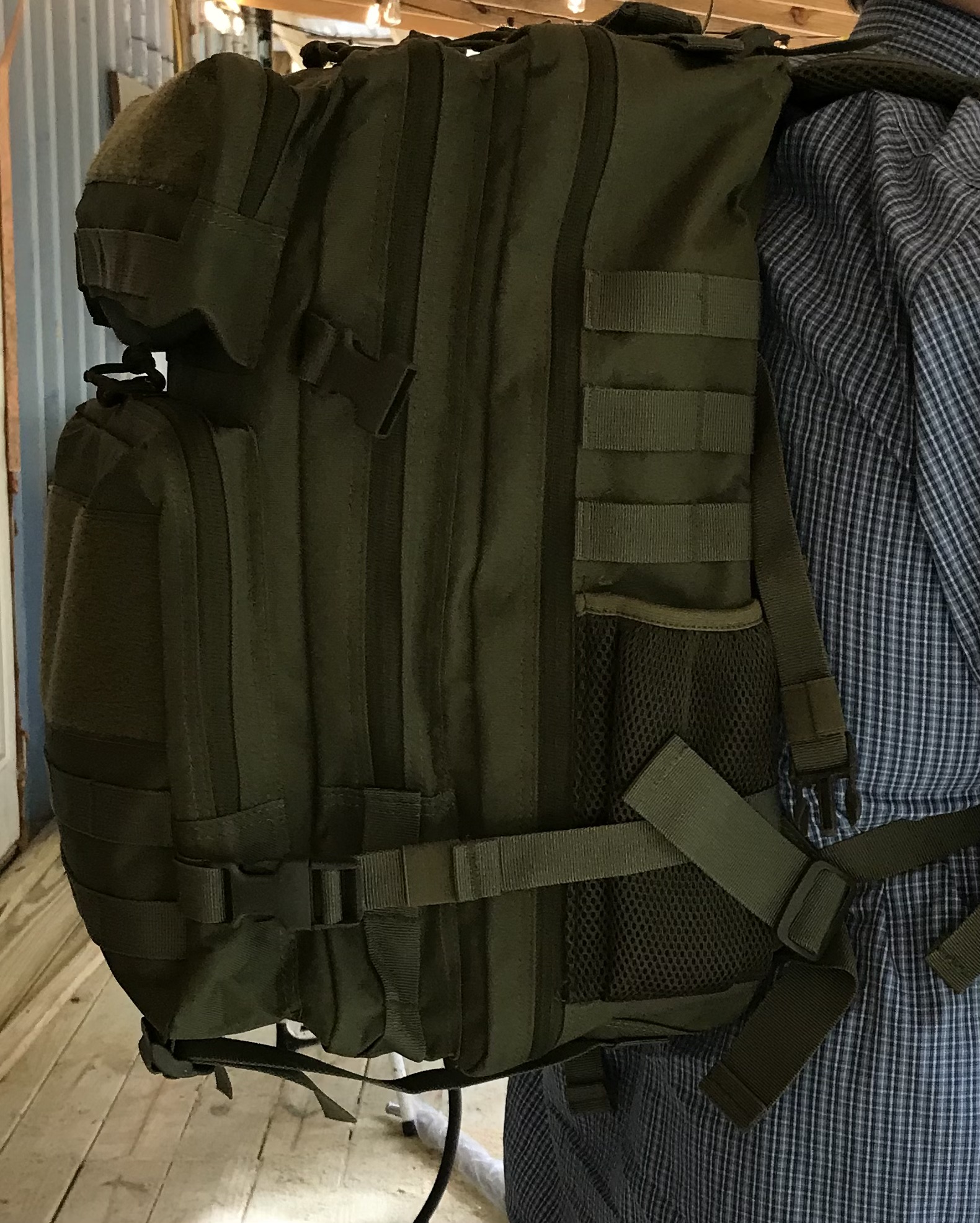 GRT Recon 45L Tactical Backpack Army Green Waterproof Travel Gym NEW - Image 4