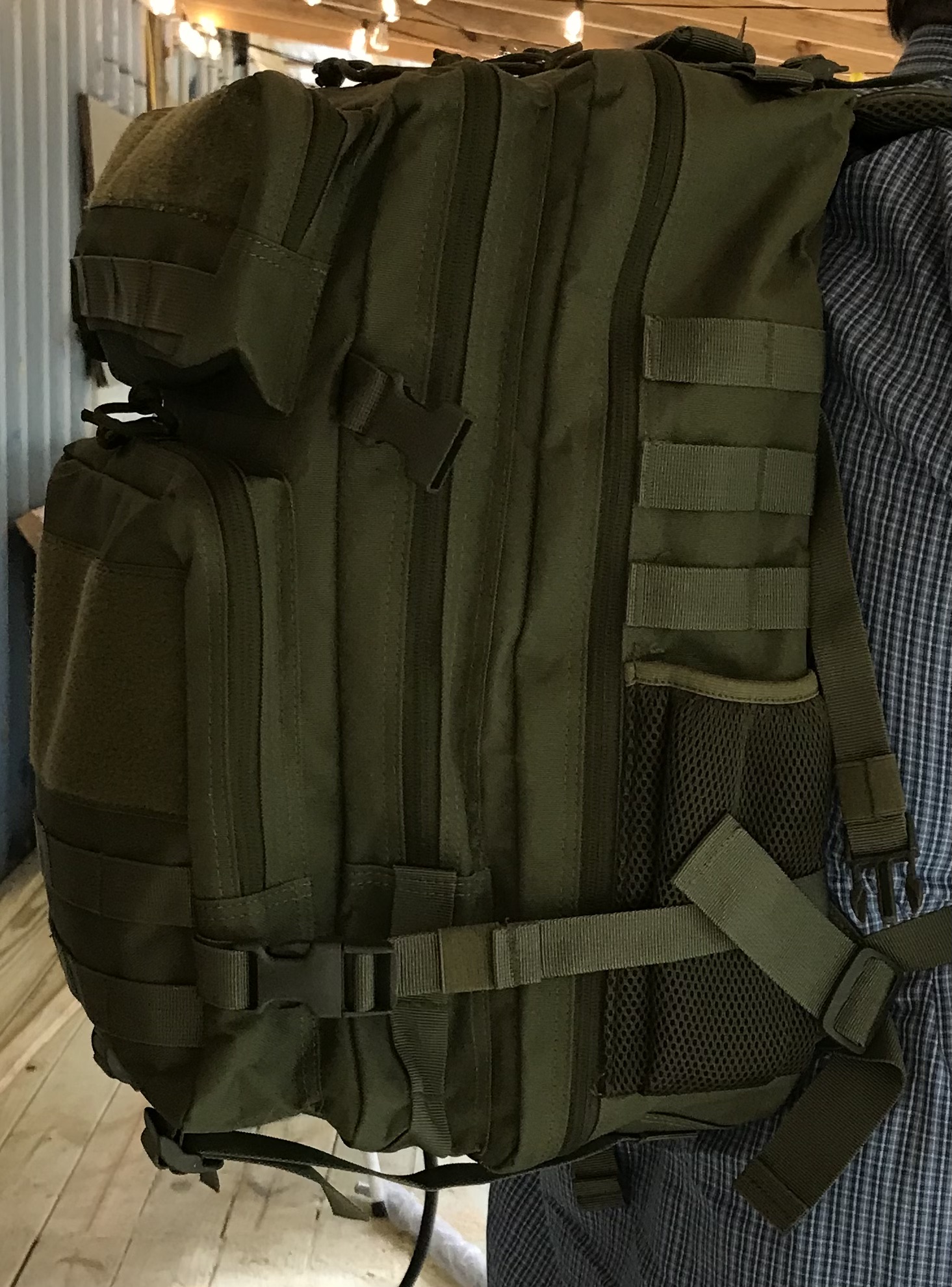 GRT Recon 45L Tactical Backpack Army Green Waterproof Travel Gym NEW - Image 5