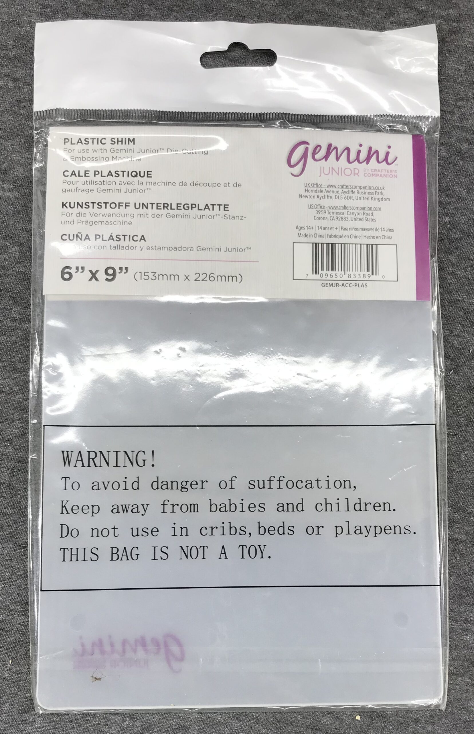 Crafter's Companion Gemini Junior 6x9 Plastic Shim NEW GEMJR-ACC-PLAS - Image 3