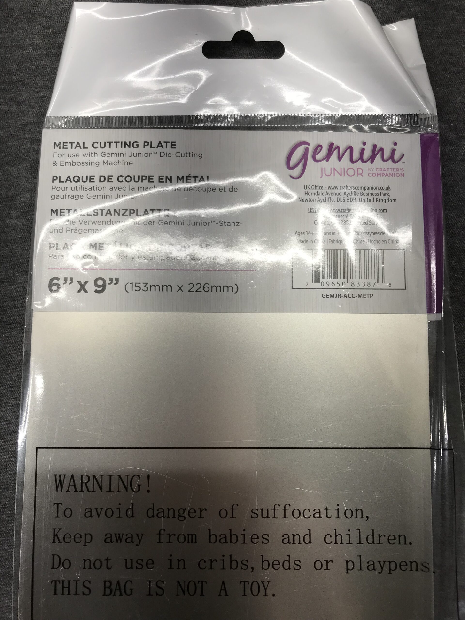 Crafter's Companion Gemini Junior Metal Cutting Plate 6" x 9" – Brand New - Image 5