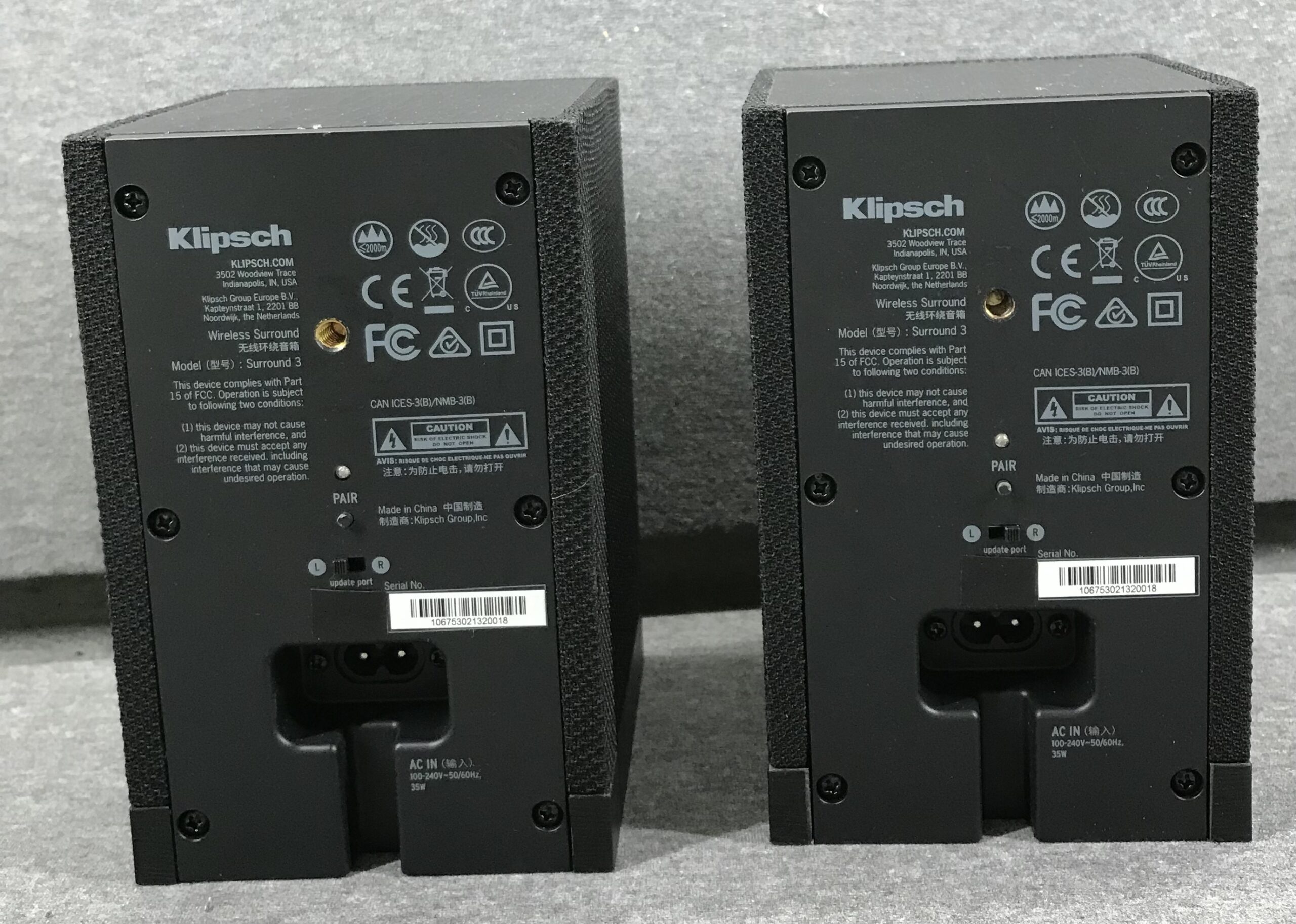 Klipsch Reference Wireless Surround Speakers Black Set of 2 NEW - Image 4
