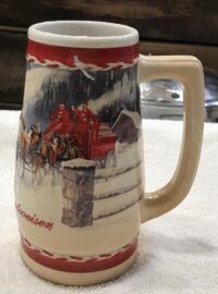 2010 Budweiser Holiday Beer Stein Dashing Through The Snow 1058270 BRAX Mug